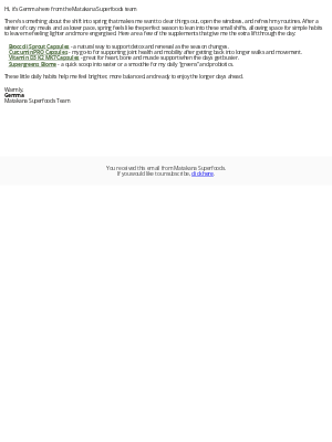 Matakana Superfoods (New Zealand) - My Spring Supplement Reset