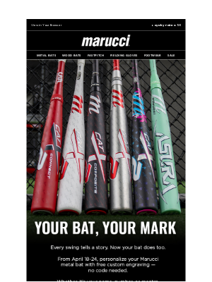 Marucci Sports - Engrave Your Legacy. On Us.
