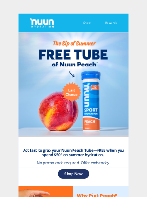 nuun hydration - Last Day: FREE Peach Tube 🍑