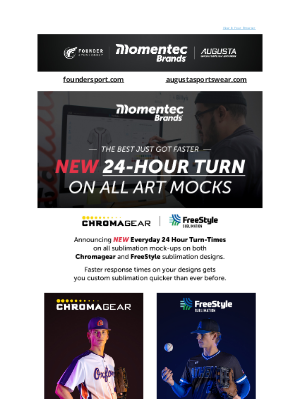 Augusta Sportswear - 24 Hour Turn on Art Mock Ups!