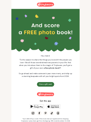 Tinybeans - Give the Gift of Tinybeans + Get a Free Photo Book 💝