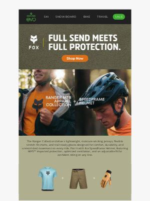 evo - New Fox Racing MTB Ranger Apparel & Speedframe Helmet