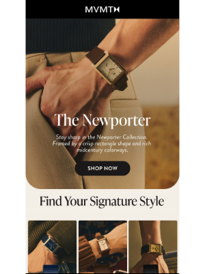MVMT Watches - Stay sharp in the Newporter Collection
