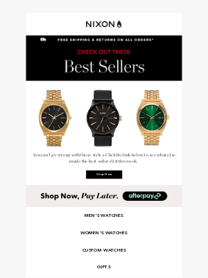Nixon - Peep this week's best-selling watches👀