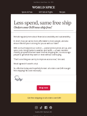 World Spice Merchants - We lowered the bar (in the best way) 📦