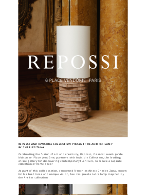 Repossi - Art Meets Design: Antifer Lamp by Charles Zana