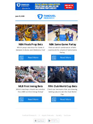 FanDuel - NBA Finals Game 4 Prop Bets