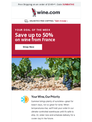 Wine - Save up to 50% off wines from France!