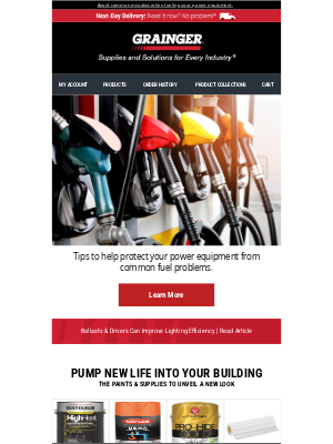 Grainger - Is Your Fuel Damaging Your Power Equipment?