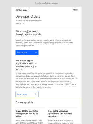 IBM - Developer Digest