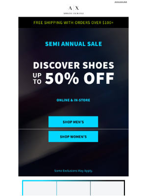 Armani Exchange - Shoes Up To 50% Off