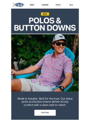 AFTCO Fishing - From Dock to Dinner: New Button Downs & Polos