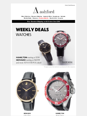 Ashford - Upgrade Your Summer Style with This Week's Watch Deals
