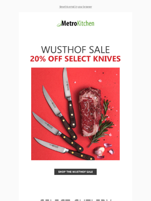 MetroKitchen - 20% Off Select Wusthof Knives + The Cutlery Event Continues!