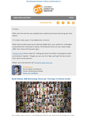 Content Marketing Institute - Build Robust B2B Marketing Personas: The Easy-To-Follow Guide
