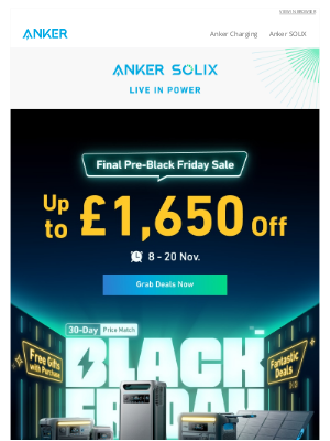 Anker - 🎉 Last Chance for Big Early-Bird Deals