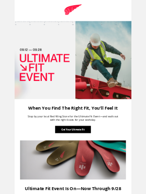 Red Wing Heritage - $25 Off Insoles at The Ultimate Fit Event