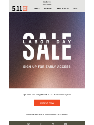 511tactical - Labor Day deals? You’ll see them first.