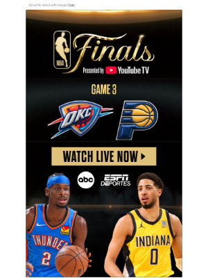 ESPN - NBA Finals Game 3 🏀 Tonight 8:30 PM ET on ABC