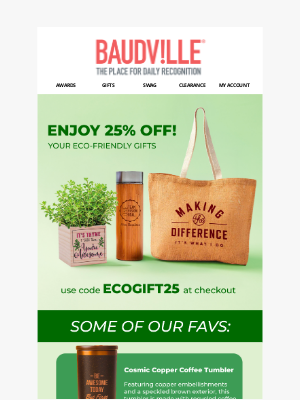 Baudville - Shop Sustainable: 25% Discount Inside!