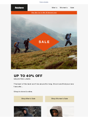 Finisterre - Shop By Sale Category