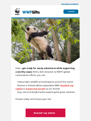 World Wildlife Fund, Inc. - Hats off to conservation!