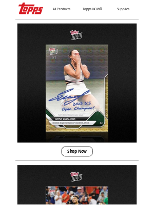 The Topps Company - Aryna Sabalenka shines in Queens!
