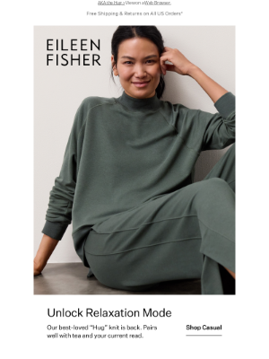 EILEEN FISHER - Notifications Off. Cozy Brushed Terry On.