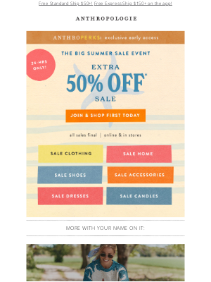 BHLDN - Want FIRST dibs on Extra 50% Off All Sale?​