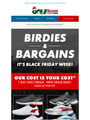 GolfDiscount.com - Black Friday Special: Select Puma or Skechers Golf Shoes Starting at $34.97!