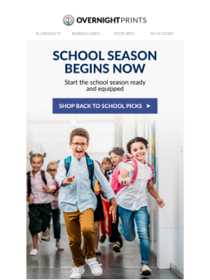 Overnight Prints - School season is here. And so is your print offer