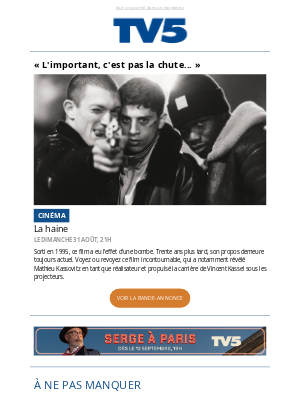 TV5 Unis (Canada) - 🎬La haine, un film culte à voir ou à revoir!