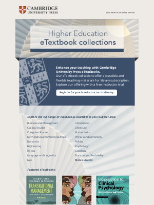 Cambridge University Press - Access Cambridge eTextbooks with a free instructor trial