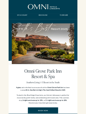 Omni Hotels & Resorts - Southern Living's #1 Resort in the South Is...
