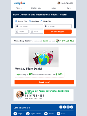 CheapOair - ✈ Monday Flight Deals!