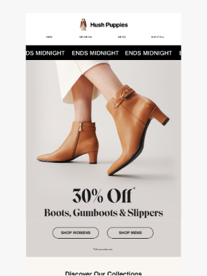 Hush Puppies - Ends Midnight | 30% Off