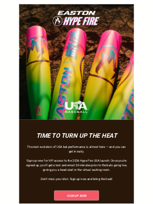 Easton Slowpitch - You're Signed Up for VIP Access!