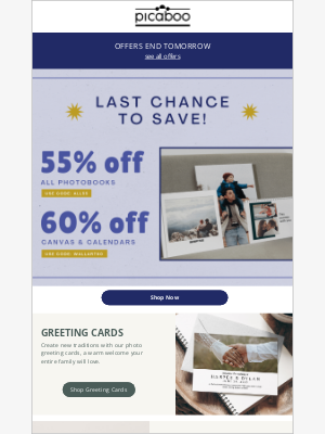 Picaboo - Last Chance for 55% Off All Photobooks! ⏰