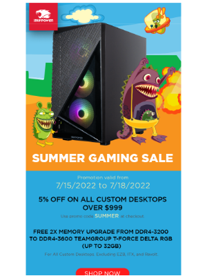 iBUYPOWER - Summer Sales with iBUYPOWER 7/15 - 7/18