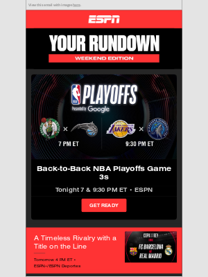 ESPN - This Weekend: NBA Playoffs Continue & More 🏀