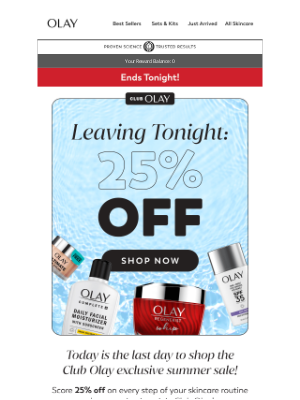 Olay - Ends TONIGHT: 25% OFF 🛍️