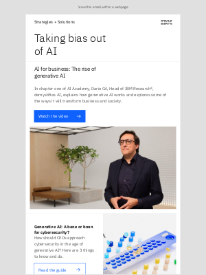 IBM - AI should mimic human intelligence, not human bias