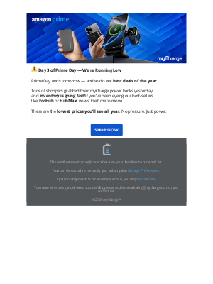 myCharge - Day 3: Prime Day Deals Are Going Fast 🔋