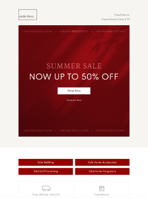 Inside Story (United Kingdom) - SALE further reductions: Now up to 50% off