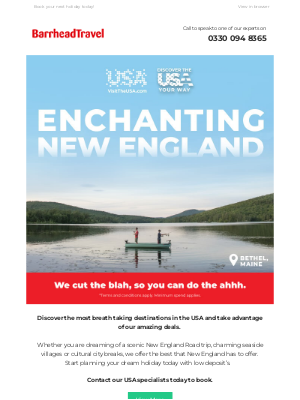 Barrhead Travel (United Kingdom) - Escape to New England: Check out some of our hand picked offers just for you.