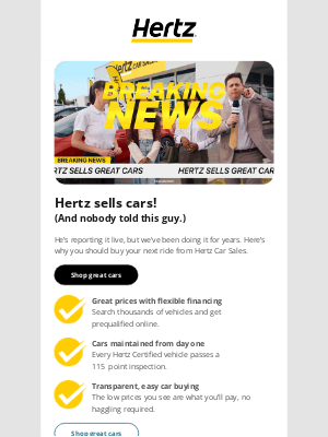 Hertz - Breaking news: Hertz SELLS cars!