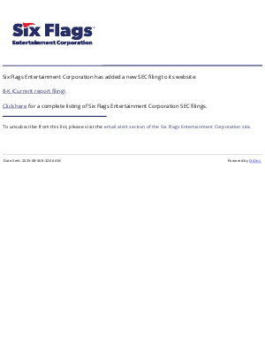 Six Flags - Six Flags - 8-K (Current report filing) SEC Filing