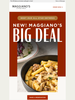 Maggiano’s Big Deal: What two courses will you pair?