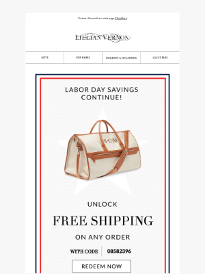 Lillian Vernon - Want FREE shipping? Only 48 hours left!