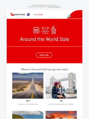 Qantas (AU) - 🌎 Around the World Sale is now bigger than ever 🐋